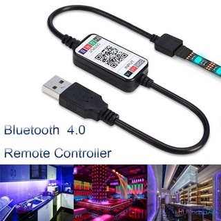 rubberball Hot Mini Wireless 5-24V Smart Phone Control RGB LED Strip Light Controller USB Cable Bluetooth 4.0 rubberball
