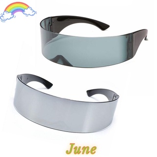 Junio 2 pares de gafas de sol de fiesta sin montura Steampunk Retro gafas de sol gafas de sol futuro guerrero Punk mujeres hombres góticos gafas Vintage protección UV