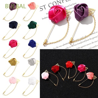 BULBAL Clothes Accessory Rose Flower Brooch Golden Leaf Men Wedding Boutonniere Groom Boutonniere Brooch Flower Bridal Wedding Decor Fashion Brooch Pin Jewelry Lapel Pin Best Man Corsage/Multicolor
