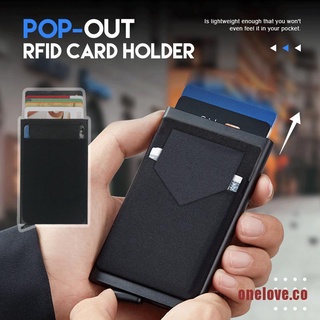 ONELOVE Pop Up Id RFID Card Fashion Aluminum Metal Protective Gear Storage Bag Release (1)