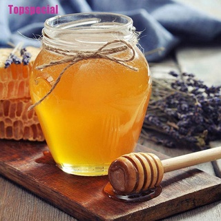 [Topspecial] gotero de miel de madera servidor 8/10 cm de madera Mini miel mermeladas jarabe agitador (9)