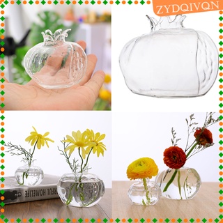 jarrón de cristal transparente con forma de granada, macetas de terrario, jarrón (1)