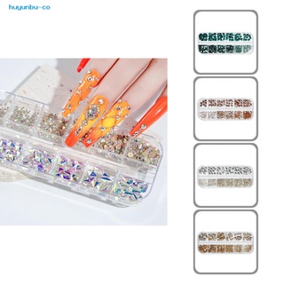 huyunbu Ligero Uñas Purpurina Diamantes De Imitación Mezclado Colorido AB Arte Glitter Decoraciones DIY Para Manicura