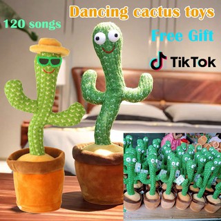 [Regalo Gratis] Juguete Luminoso/Grabado/Bailando Cactus Peluche Con 120 Canciones Y Bailes De Educación Temprana