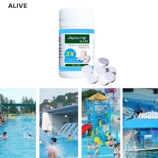 alive 100 unids/botella limpieza piscina efervescente cloro tabletas jaula disonfectant