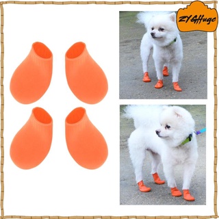 2 botas de lluvia para perros de gato, calcetines antideslizantes, impermeables, protector de pata