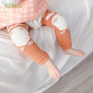 remke niños pequeños bebé rodillera lindo protector de rodilla bebé codo cojín mantener caliente rodilla apoyo de dibujos animados grueso suave 0-3 años bebé largo calentador de piernas/multicolor