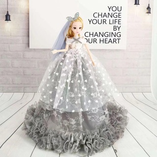 40cm Romance de una adolescente Barbie vestido de novia princesa muñeca pretender juguetes dar niña cumpleaños niños (1)