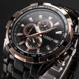 CURREN hombres relojes Deportes cuarzo inoxidable impermeable 8023XB