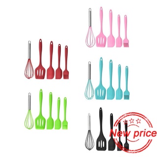 juego de herramientas de cocina 5 unids/set de herramientas de silicona para cocinar utensilios de cocina utensilios de cocina herramientas de batidor h0x2
