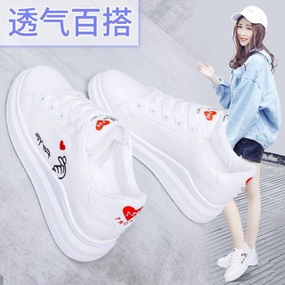 Poco Blanco Zapatos Mujer Versión Coreana Básico Todo-Partido Suela Plana Estudiante Zapatillas De Deporte chic Estilo Hong Kong Blancos Básica Plano Sty