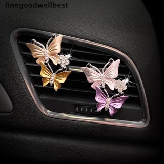 fbco coche salida de aire acondicionado ambientador lindo mariposa perfume clip decoración nuevo (3)