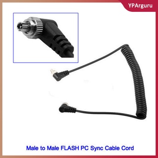 Cable de sincronización de PC Flash macho a macho con bloqueo de tornillo para Canon 7D 5D II 1D 1m (8)