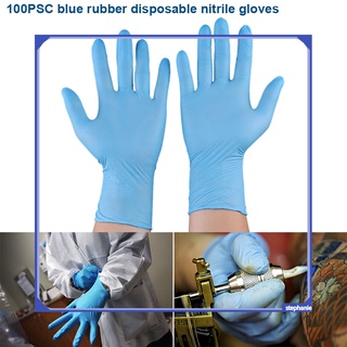 100 guantes desechables para examen de nitrilo, antideslizantes, sin látex, no de vinilo