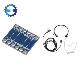 5x convertidor de nivel 4 canales 5V - V nivel cambiador bidireccional con garganta micrófono vibración auriculares auriculares