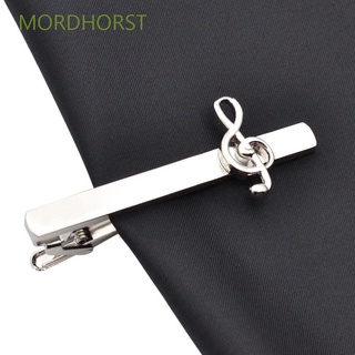 MORDHORST Vintage Men Jewelry Classic Necktie Pin for Shirt Necktie Clips Fashion Silver Color Musical Note Tie Clip Clasp Tie Pin/Multicolor