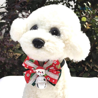 Kuhong - corbata de navidad para mascotas, cachorro, perro, gato, pajarita, Collar ajustable para perros, suministros para mascotas