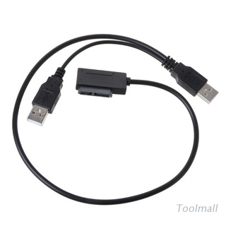 demasiado dual usb 2.0 a 7+6 pines slimline slim sata cable adaptador convertidor de fuente de alimentación cable para portátil portátil cd-rom dvd-rom