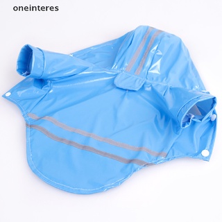 [onei] ropa para perros/mascotas/impermeable con capucha/tira reflectante para perros/ropa de lluvia al aire libre (7)