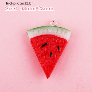 Luckprotect2.Br 10 piezas/paquete colgante De Resina sandía Para collar/pendiente De pendiente