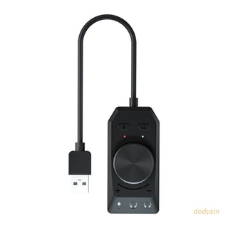 dodysin 3.5mm External Sound Card USB 7.1 Channel Surround Sound Virtual Audio Converter
