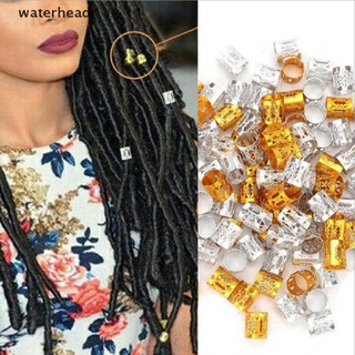 (waterheadr) 100 piezas de bloqueo de pavo ajustable trenza de pelo puño clip cuentas tubo anillos accesorios en venta