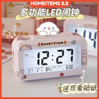 Reloj despertador digital para estudiantes Reloj electrónico inteligente simple e inteligente para niños Dormitorio LED creativo Reloj luminoso de escritorio
