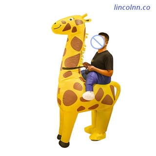 linco yellow jirafa halloween adulto cosplay traje inflable fiesta fiesta ropa