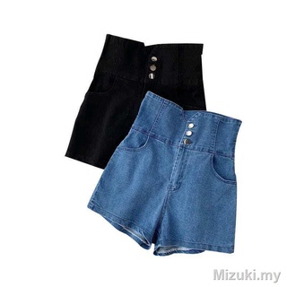 Pantalones cortos de mezclilla sueltos de cintura alta Chic de pierna ancha (6)
