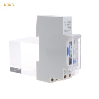 [Kuku] AC 110V/AC 220V 15 minutos temporizador mecánico interruptor 24 horas programable riel Din