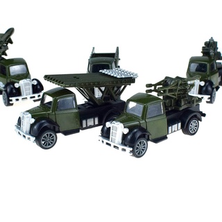 hfz 5pcs niños diecast mini tire hacia atrás aleación militar coche camión vehículo modelo de juguete regalo