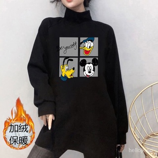 Jersey de lana holgado de talla grande de invierno para mujer, jersey de estilo coreano con letras impresas a juego, grueso, de longitud media, cálido (5)
