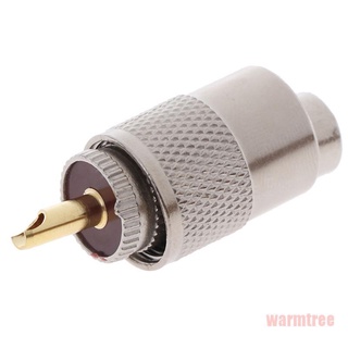 (Warmtree) 1pcs UHF PL259 macho enchufe recto conector adaptador para RG8U RG58-3