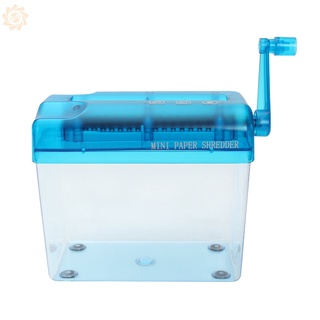 Mini Máquina De Corte azul Shredder A6Manual trituradora De Papel Para escritorio De oficina/hogar (5)