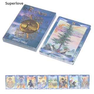 Superlove Runes Oracle Card Tarot Family Party Prophecy Divination Board Game Psychic Card .