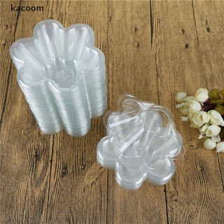Kacoom 100x Plastic Clear Ice Cream Dessert Bowls cups flower ice cream cup Sundae Bowl CO