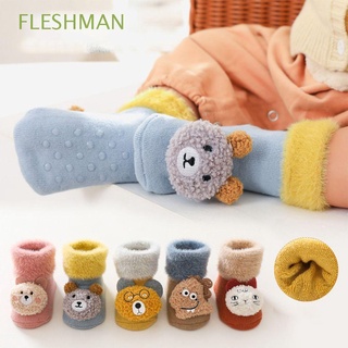 FLESHMAN Kawaii Soft Cotton Socks Autumn Cartoon Doll Socks Animal Baby Socks Cute Winter Leg Warmers Non-Slip Cartoon Newborn Baby Anti Slip Floor Socks/Multicolor