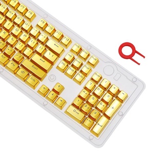 AHL 104 Keys PBT Metal Coating Painted Backlit Shot Keycaps for Mechanical Keyboard (7)