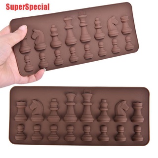 SSP 1 pza nuevos moldes de silicona de ajedrez para Chocolate/decoración de pasteles/utensilios de cocina (1)