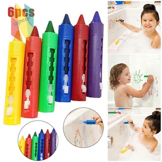 6Pcs Washable Crayon Kids Baby Bath Time Paints Drawing Pens Toy for Halloween Makeup