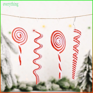 Christmas Tree Pendant Cute Plastic Lollipop Ornaments Hanging Decor for Family Christmas Decoration