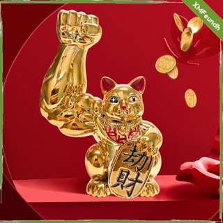 figura de gato de la suerte adorno de escritorio escultura creativa estatua moderna dorada