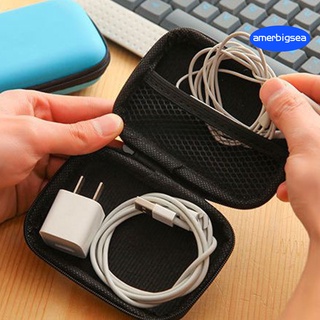 Portátil cuadrado/Rectangle Nylon USB disco auriculares bolsa de almacenamiento organizador caso (9)