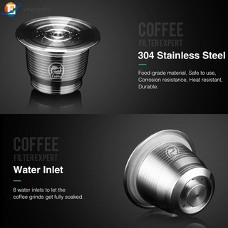 Eternamente cápsula de café colador Filte ICafilas de acero inoxidable recargable reutilizable cápsula de café filtros para Nespresso (4)