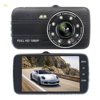 All Dash Cam 4"Lcd Carro Dvr grabadora De conducción 1080p tablero De vehículo cámara De video De doble Lente