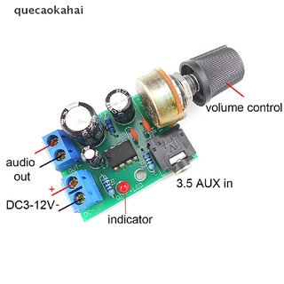 quecaokahai lm386 - placa amplificadora de audio (10 w, mono, 3,5 mm, dc, 3-12 v, control de volumen co)