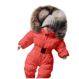 Pinkmans invierno bebé niño niña mameluco chaqueta con capucha mono abrigo cálido ropa de abrigo (3)