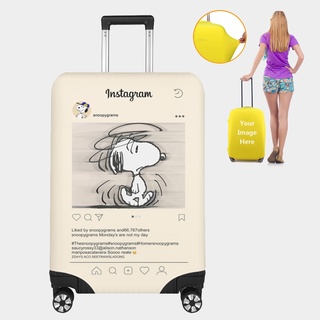 Cubierta De Equipaje HighAnti-Arañazos Elástico Snoopy Impresión Maleta Protectora