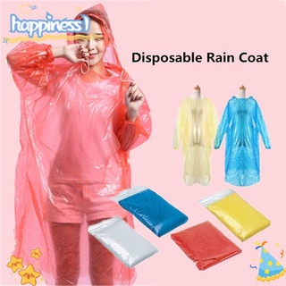 happiness 1/5pcs unisex traje protector senderismo desechable poncho impermeable hogar al aire libre camping emergencia equipo de lluvia ropa de lluvia