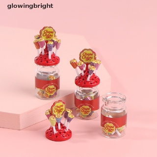 [glowingbright] Piruletas miniatura con estuche de caramelo para casa de muñecas muebles juguetes accesorios